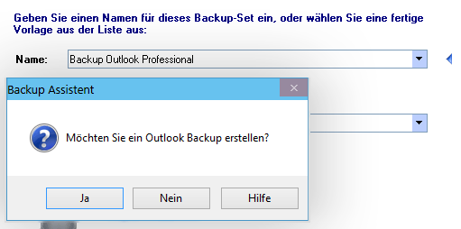 Assistent Outlook Backup