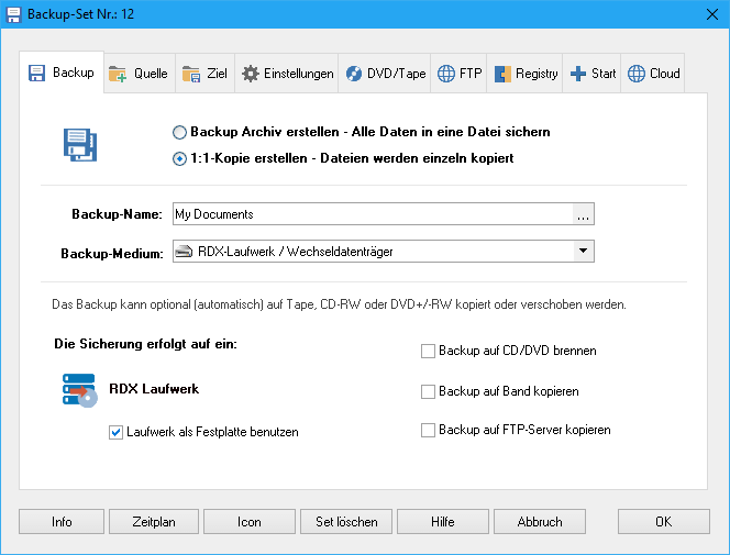 RDX Backup