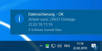 Z-Journal Nachricht OK